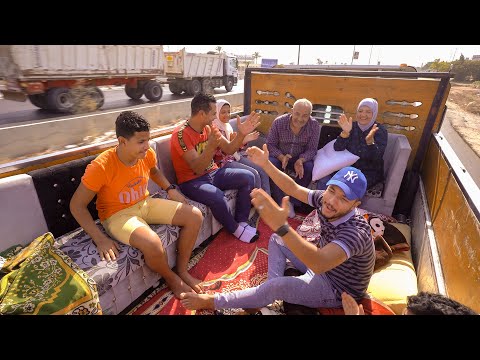 تحدي 24 ساعه🥸في السيارة النقل🛻عملنا فرح ؏ الطريق العام🤩(اتشلوحنا في الاخر😱)