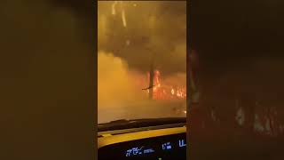 Bush fire along the Caroni South Bank Road, between Kelly Village and Southern Main Rd on Monday.