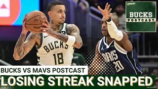 BUCKS POSTCAST: Bucks SNAP Losing Streak in DOMINANT Win Over Mavericks | Ryan Rollins Leads Charge
