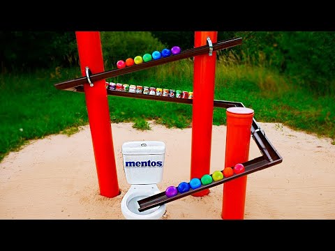 Marble Run Race ASMR ☆Top Soda Cans! Coca Cola and Mentos in the Toilet!