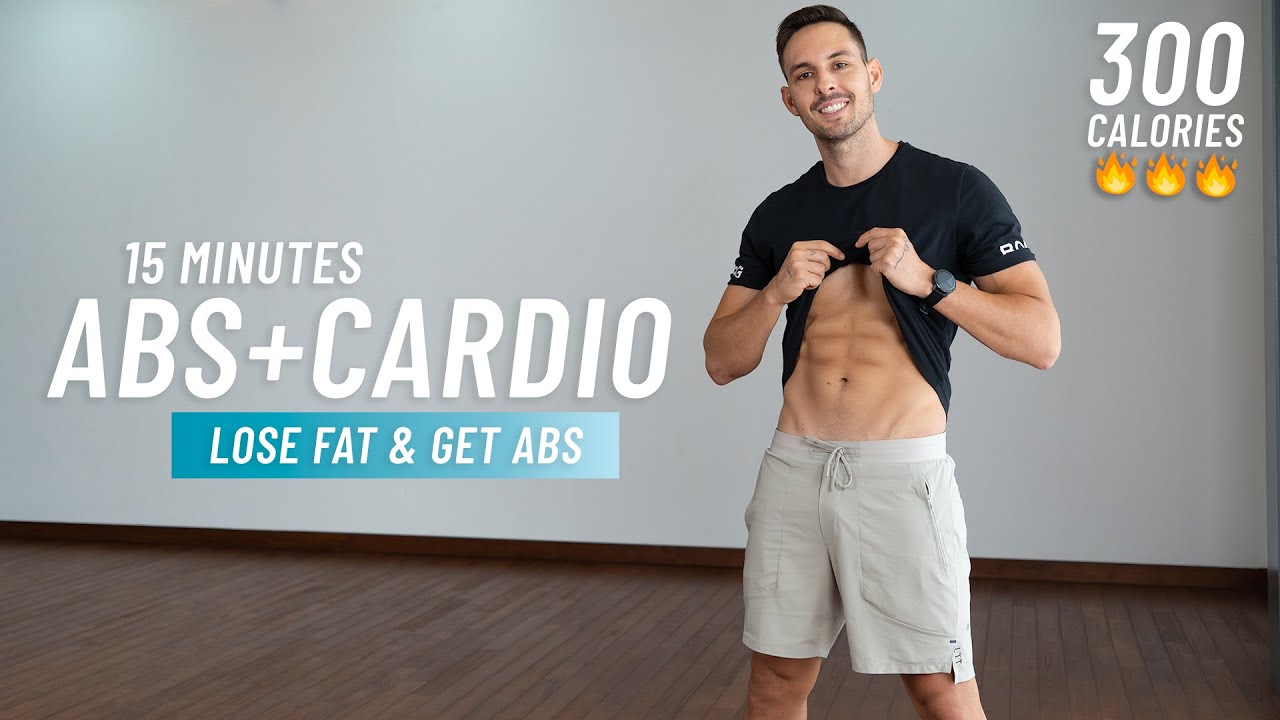 15 Min Abs and Cardio Workout – Torch Calories and Get A Flat stomach