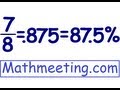 Converting Fractions to Decimals and Percents