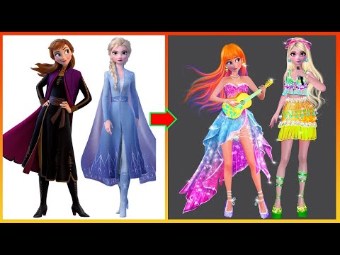 Elsa Anna Frozen Glow Up Into Singer - Cartoon Fashion