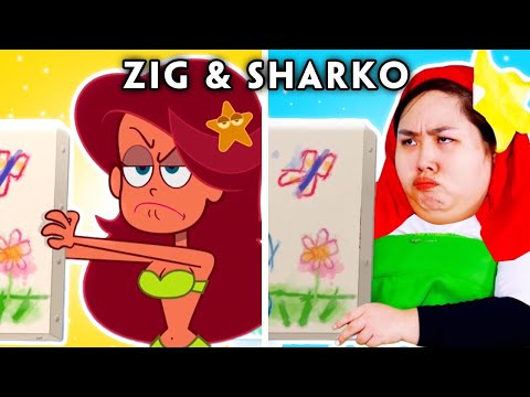 MERMAID ARTIST | Compilation Of Zig & Sharko Funny Episodes | Woa Parody