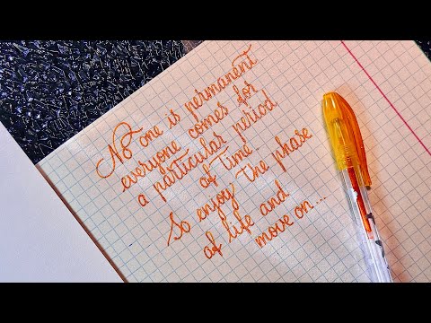 I show you how to write beautifully