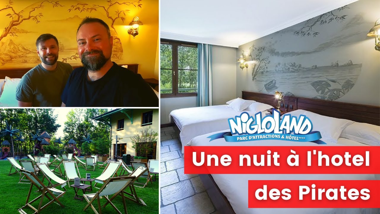 On découvre l'hôtel des Pirates à @Nigloland avant Krampus Expedition