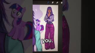 One year apart #artimprovement #twighlightsparkle #digitalart #procreate