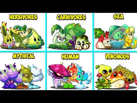 Random 6 Team ANIMAL Battlez - Who Will Win? - Pvz 2 Team Plant vs Team Plant