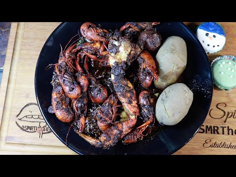 Garlic Butter Crawfish And White Chocolate Treats ASMR Eating Sounds