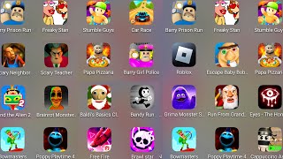 Roblox,Baby Bobby's Daycare,Scary Neighbor,Poppy Playtime 4,RUN FROM GRANDPA,Squid Game Family...