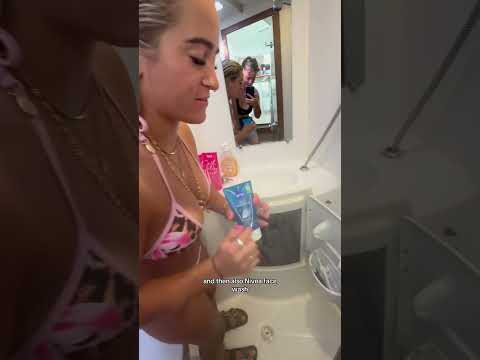 How I shower on the boat ! @MedSailors code “MillieMclay2025” for money off! #travel #travelgirl