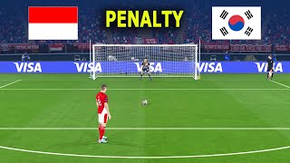 INDONESIA vs SOUTH KOREA - PENALTIES - FINAL  | FIFA World Cup 2026 USA | All Goals | PES Gameplay