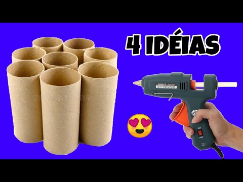 4 IDÉIAS CRIATIVAS COM ROLOS DE PAPEL ♥️