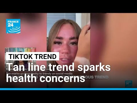 YouTube video thumbnail: Tiktok Tan Line Trend Sparks Health Concerns