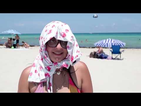 YouTube video thumbnail: Miami Beach Visitors on the Extreme Heat