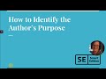 Understanding Author's Purpose and Text Types