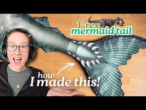 How I Designed a Custom Prehistoric Themed Mermaid Tail