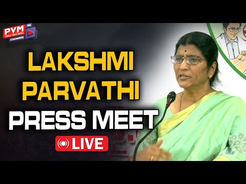 LIVE: Former AP Telugu Academy Chairperson Smt N.Lakshmi Parvathi Press Meet at Party Central Office