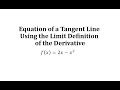 Understanding Tangent Lines and Derivatives