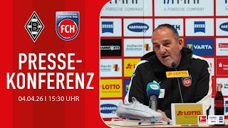 Die Pressekonferenz vor dem Spiel gegen Mönchengladbach