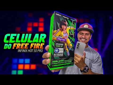 SAIU! CELULAR DO FREE FIRE - INFINIX HOT 50 PRO UNBOXING E PRIMEIRAS IMPRESSÕES