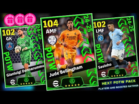 Upcoming Thursday New Potw Worldwide Jan 9 '25 In eFootball 2025 Mobile | Players & Boosted Ratings