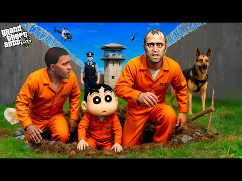 Shinchan & Franklin's EPIC PRISON ESCAPE in GTA 5!