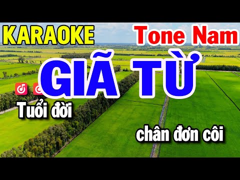 Giã Từ Karaoke Tone Nam (Bbm) Nhạc Sống | Huỳnh Lê