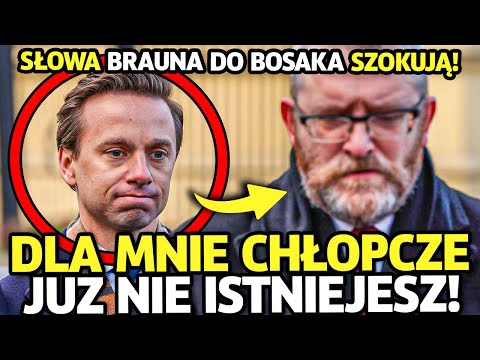 KRZYSZTOF BOSAK ZDRADZIŁ CO TAKIEGO USŁYSZAŁ OD BRAUNA W ICH OSTATNIEJ ROZMOWIE TELEFONICZNEJ!