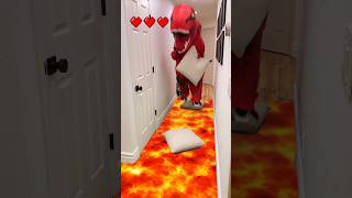 Dinosaur has 3 lives to cross lava! #shorts