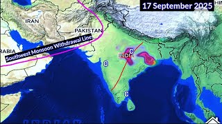 Southwest Monsoon 2025 Withdrawal Date Low pressure Monsoon Troughs Cyclonic Circulation. 