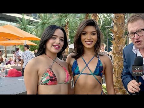 Models Arial Adriana and Jeanette Grande at Texas Swim Week in Dallas