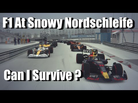 Formula 1 Cars At Snowy Nodschleife | Can I Survive ?