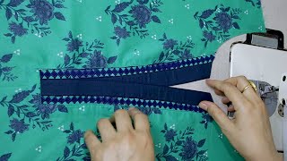 Trending Joint Lace Neck Design 2025 || Step by Step Tutorial