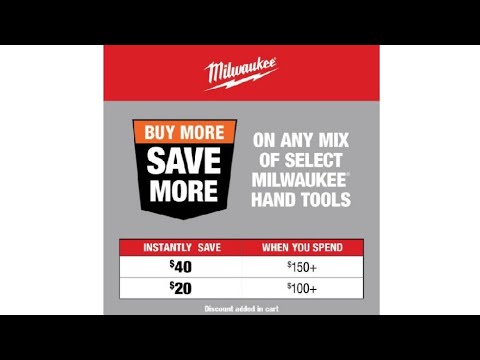 Milwaukee Tools Rebates And Promotions - 09/2021