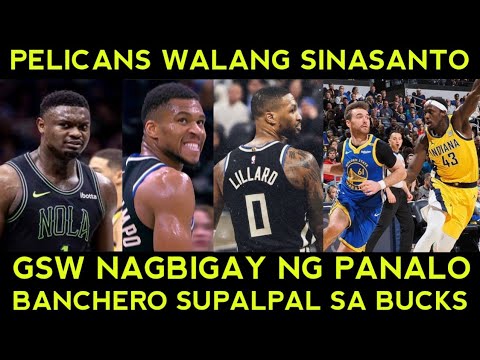 Pagka TALO ng Warriors inaasahan! IBINIGAY nalang. Pelicans walang sinasanto. Dame Giannis SOLID