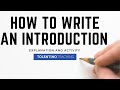 Components of Introduction Paragraphs