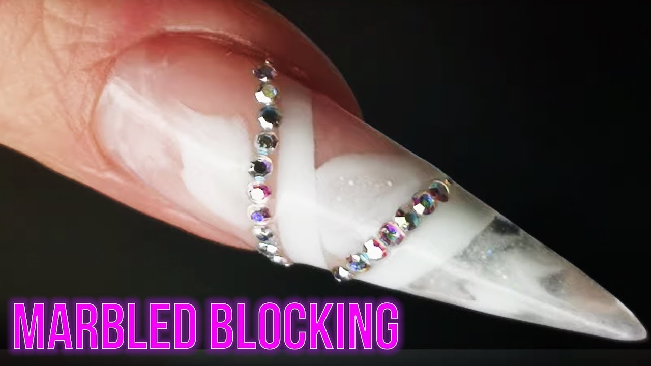 Marbled Acrylic Blocking on a Tip