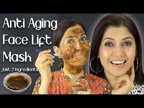 Homemade Face Lift Mask Just 2 Ingredients / 7 Days Anti Aging Skin Tightening - Ghazal Siddique