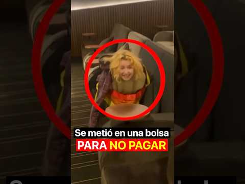 Se metió en una bolsa de mano para no pagar ?