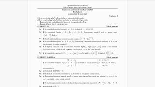 Rezolvarea subiectului de Bacalaureat 2026 - Mate-Info