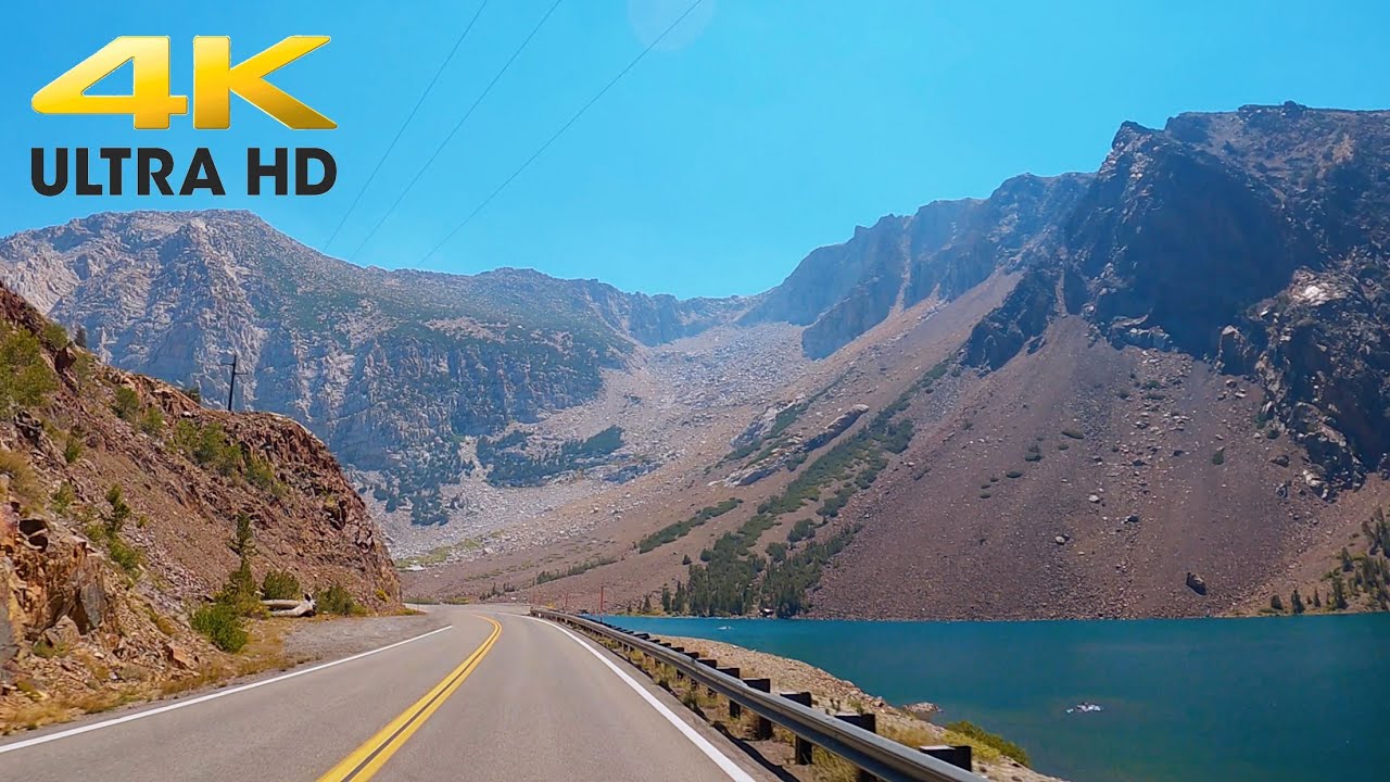 Tioga Pass Road Scenic Mountain Drive 4K Yosemite National Park to California Scenic Highway 395