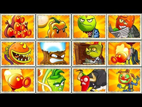 Plants vs Zombies 2 All Fire Plants vs Every Hard Zombies - Every Plant Power UP Gameplay PVZ 2