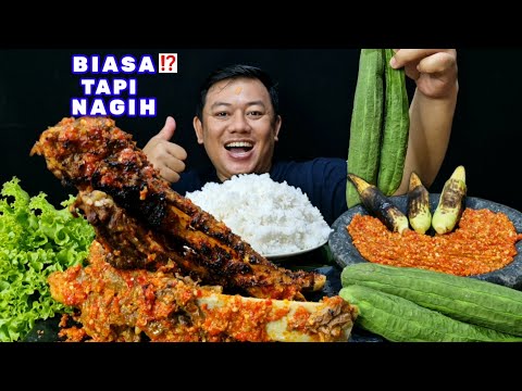 PEDAS NYA NAGIH ⁉️ MAKAN IGA BAKAR PEDAS LALAPAN OYONG JAGUNG PUTREN BAKAR SAMBEL