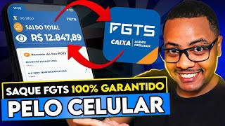 COMO SACAR O FGTS PELO CELULAR 100% GARANTIDO, Consulta e Saque NO PIX