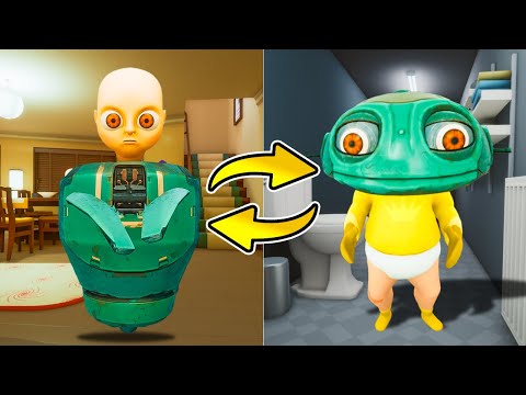 What if we SWAP Baby VS Robot?! The Baby IN Yellow