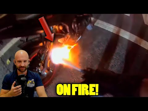 Motorcycle Exhaust Mod Catches FIRE! - CrashBanditoNL Review