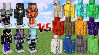 ALL Minecraft Superheroes vs Every Minecraft Golem