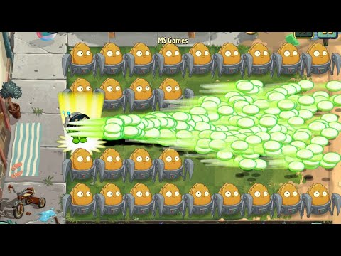 PvZ 2 Challenge - 100 Plants Level Max Vs 5 Food Imp Zombies Level 25 - Who will win?