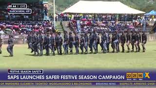 YouTube video thumbnail: SAPS Launches Safer Festive Season Campaign
